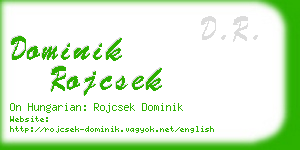 dominik rojcsek business card